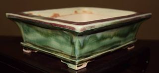 MACETA DE BONSAI  FUKUDA. 17,3 x 14,0 x 5,3 cm.