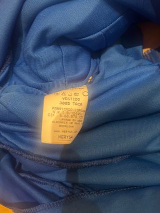 vestido fiesta azul tallam