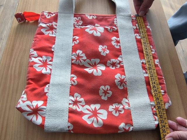 Bolso hombro tela naranja años 80