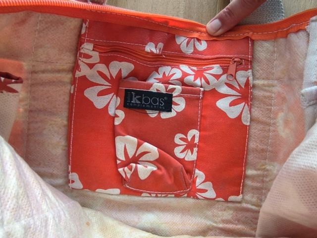 Bolso hombro tela naranja años 80