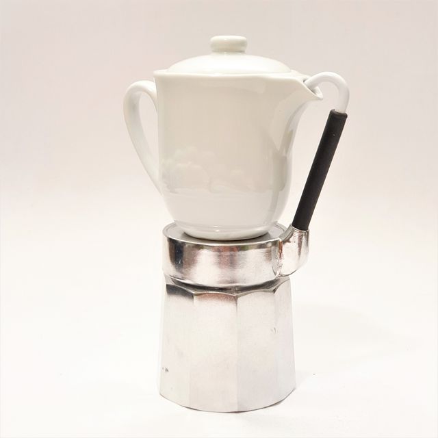 Caffettiera vintage italiana Moka Mulino Bianco
