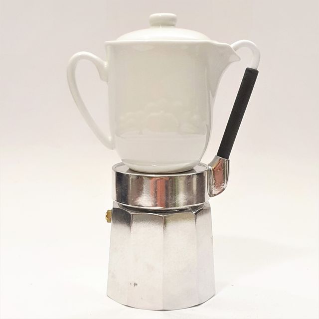Caffettiera vintage italiana Moka Mulino Bianco