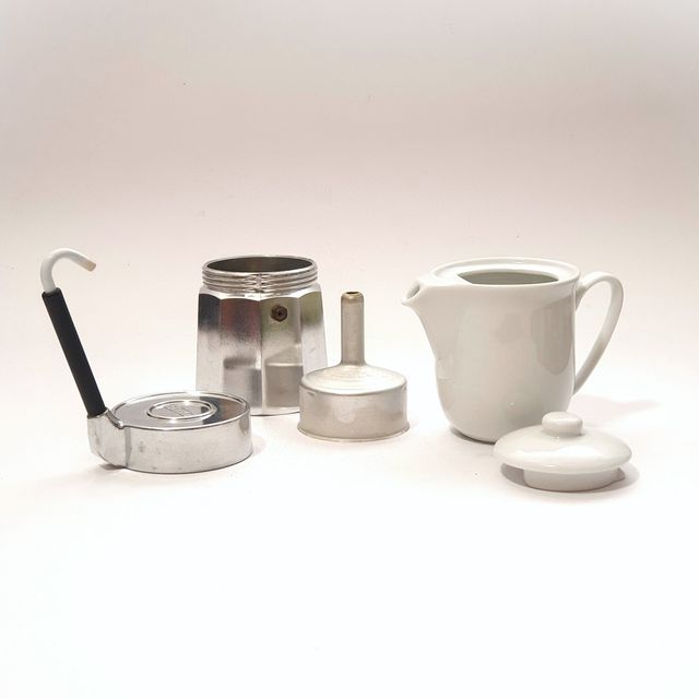 Caffettiera vintage italiana Moka Mulino Bianco