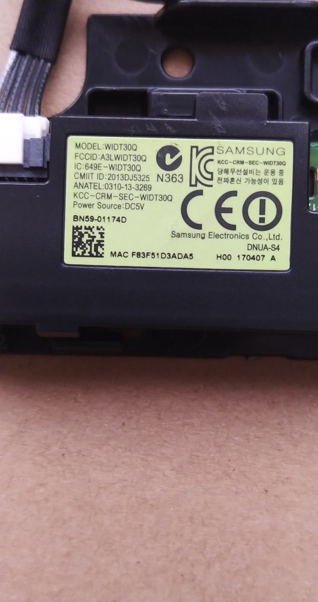 SAMSUNG WIFI módulo antena receptor señal internet