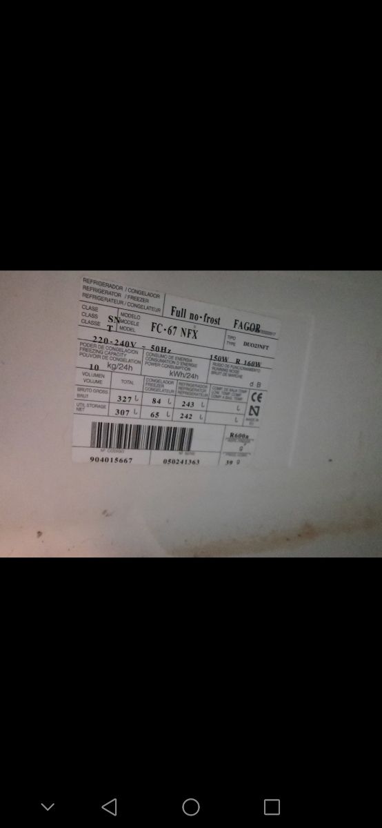 Cajón frutero fagor innova