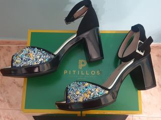 Sandalias de tacón fiesta mujer PITILLOS