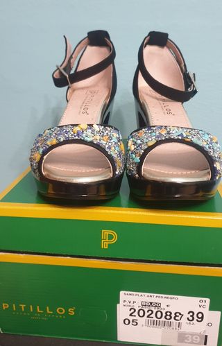 Sandalias de tacón fiesta mujer PITILLOS