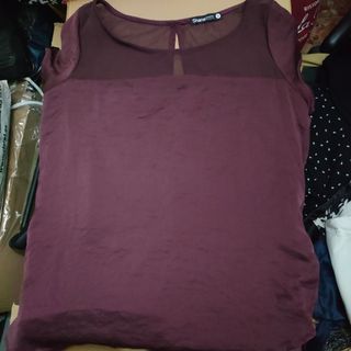 blusa de fiesta color burdeos M