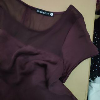 blusa de fiesta color burdeos M