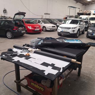 Tapicería de coche.