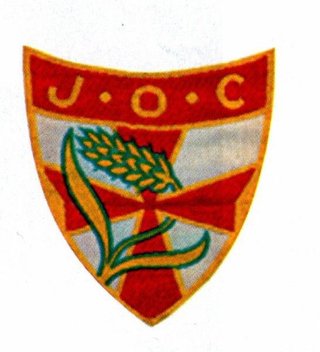 Insignia futbol juventud obrera cristiana años 50