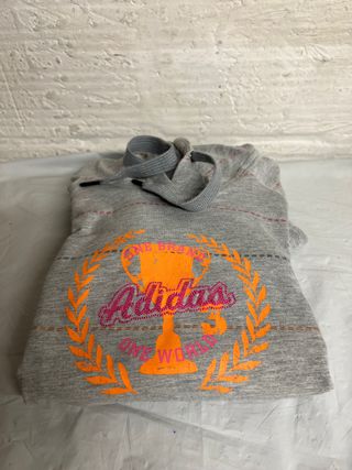 SUDADERA ADIDAS GORRO TALLA 38 gris