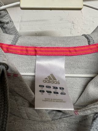 SUDADERA ADIDAS GORRO TALLA 38 gris