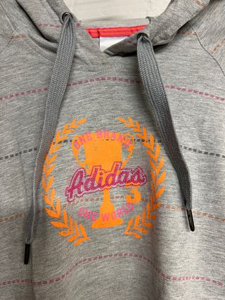 SUDADERA ADIDAS GORRO TALLA 38 gris