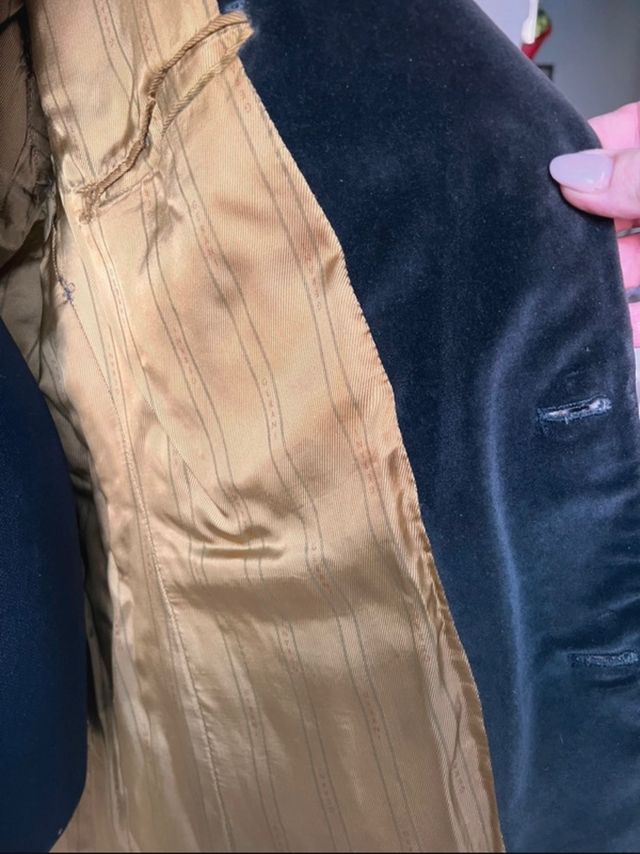 completo velluto liscio uomo