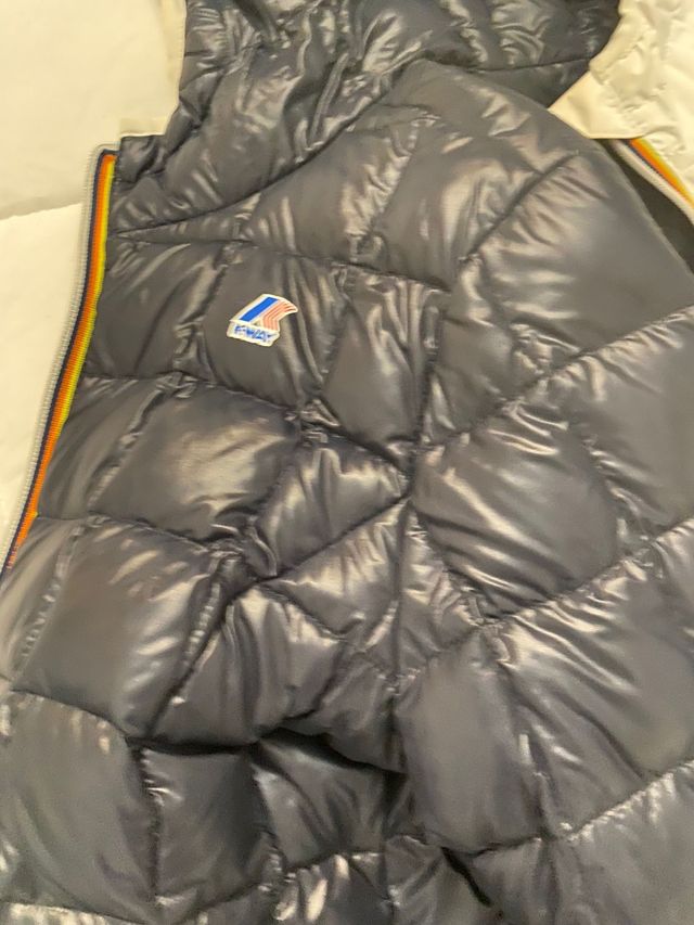 Giacca imbottita kway bianco/blu