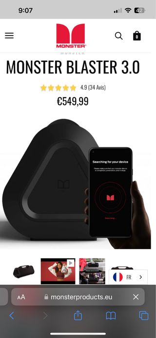 Altavoz portatil 120W Monster Blaster 3.0