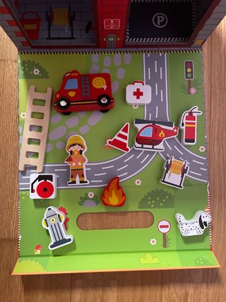 estacion bomberos de madera