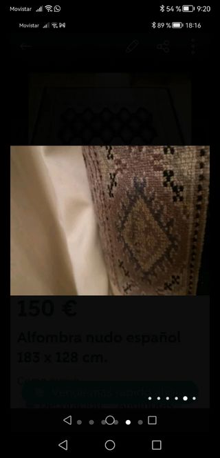 Alfombra persa lana  183 x 128 cm