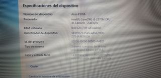 Asus F501A W10 i3 Hdd500 Gb 8Gb Ram