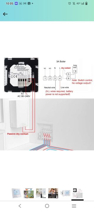 KETOTEK Termostato WiFi Caldera/Calefacción