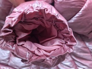 Parka rosa metalizada zara