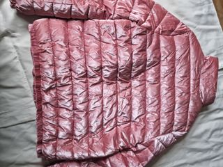Parka rosa metalizada zara