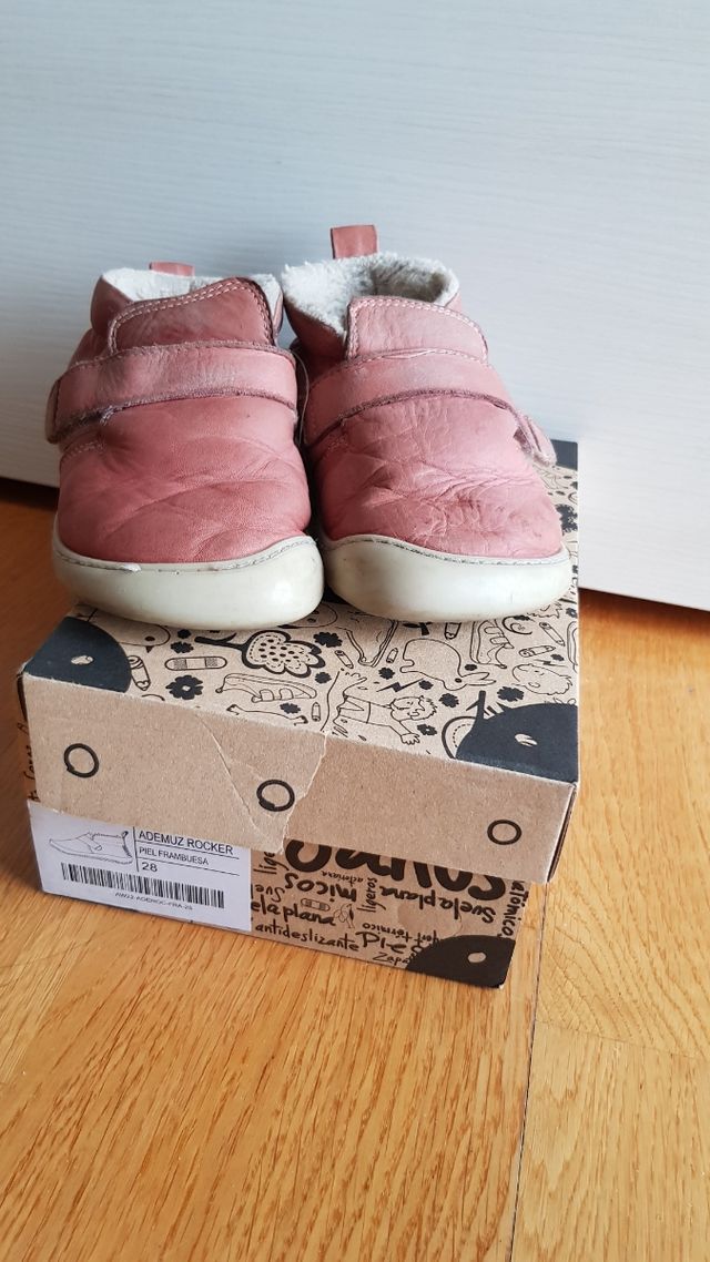 Zapatos ademuz rocker piel frambuesa