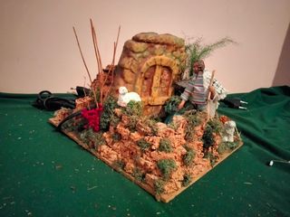 Figura Belén con fuente a motor 10 12 14 cm