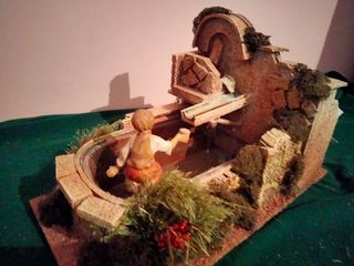 Figura Belén con fuente a motor 10 12 14 cm