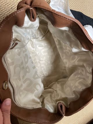 Bolso Purificación García piel color cuero + funda