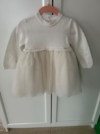Vestido ceremonia+diadema niña Mayoral talla 12m 