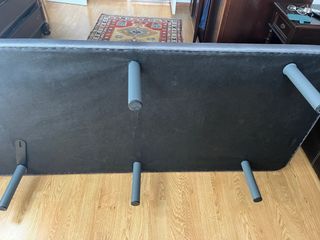 2 Bases Tapizadas de 90X200 con patas y pletinas