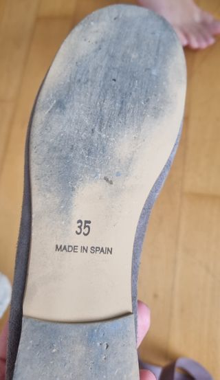 bailarinas niña gris nobuck