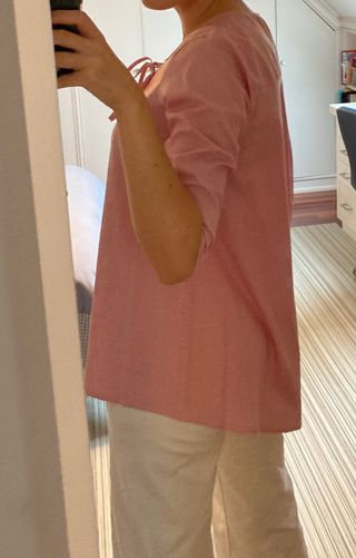 blusa a rayas rojas y blancas nueva