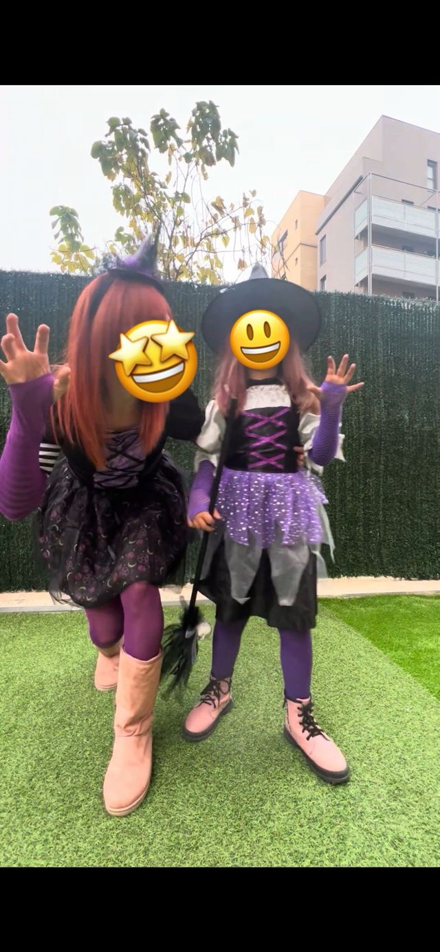 2 disfraces brujas moradas madre e hija