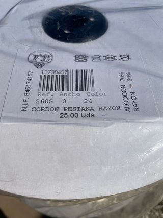 Ganga:Cinta cordon beige rollo 25m  por 0,8€/m