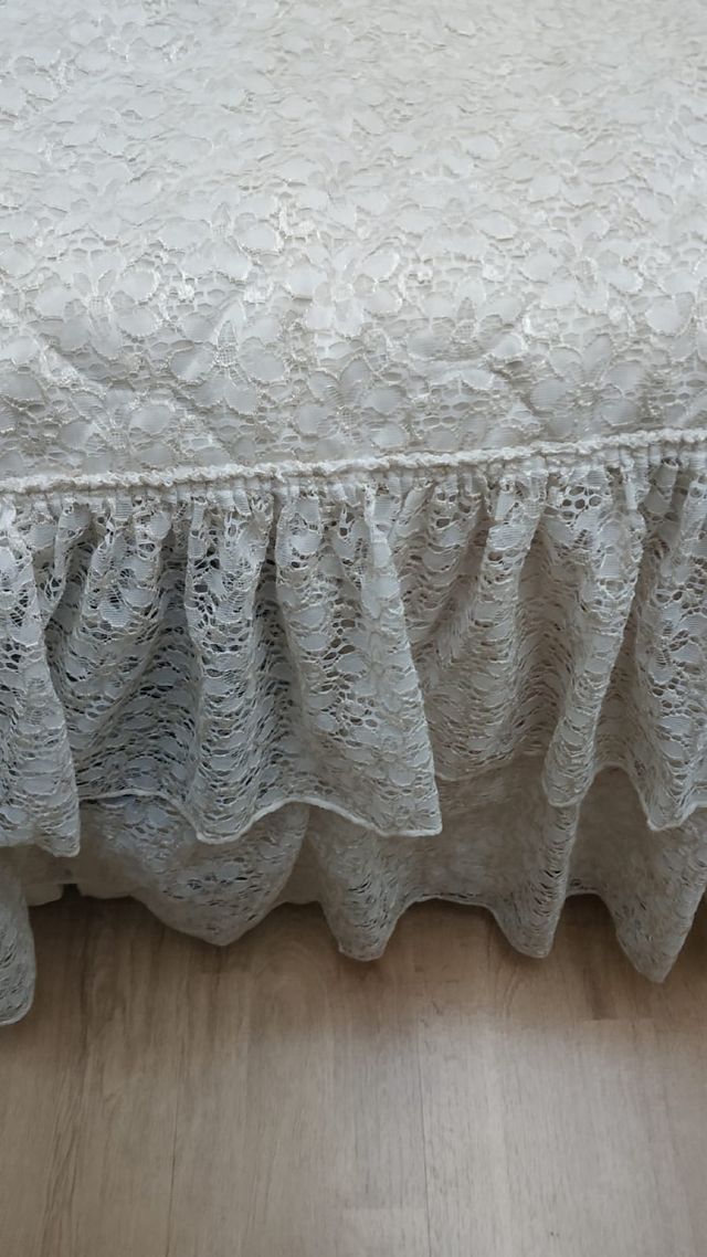 colcha blanco roto clasica, rococo, vintage