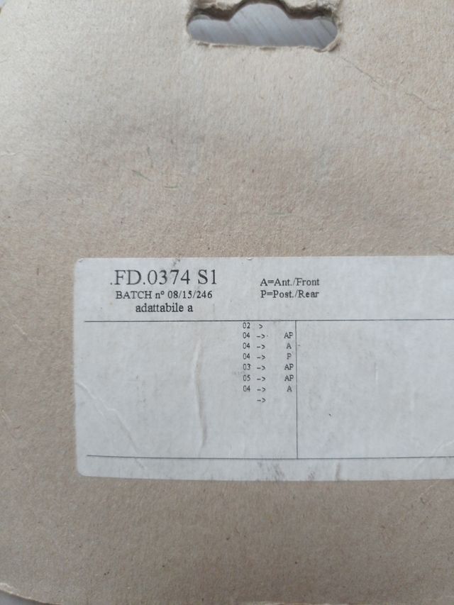 PASTILLAS DE FRENO FD.0374 S1