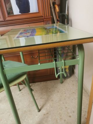 Mesa y silla pupitre escolar