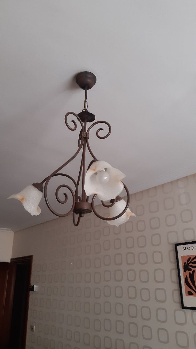 2 Lamparas techo forja