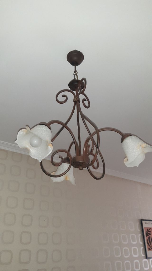 2 Lamparas techo forja