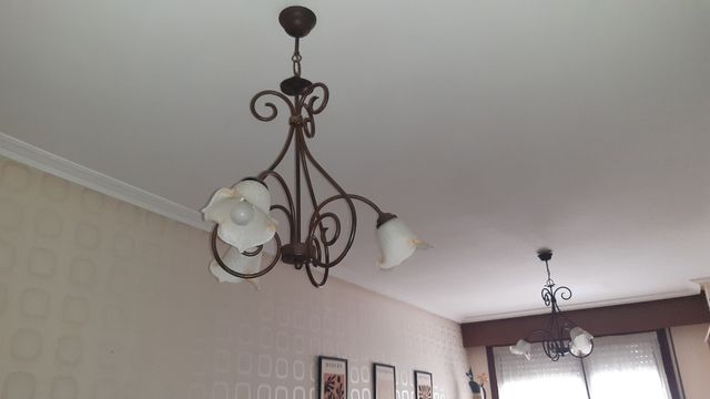 2 Lamparas techo forja