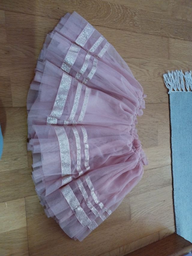 Falda tul niña rosa