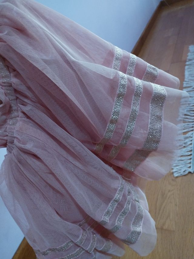 Falda tul niña rosa