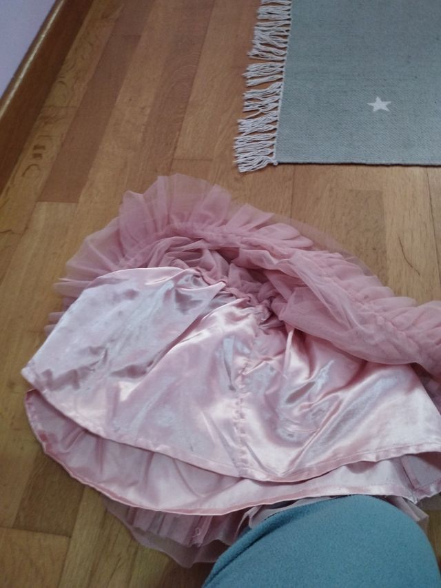 Falda tul niña rosa