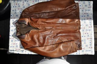 Chaqueta de hombre de hombre de piel