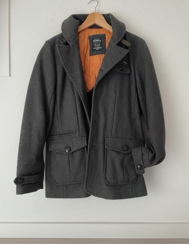 Abrigo hombre Pull&Bear gris marengo talla L