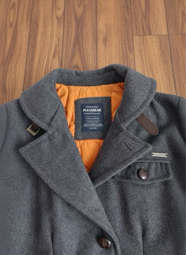 Abrigo hombre Pull&Bear gris marengo talla L