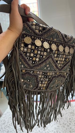 bolso piel y predreria